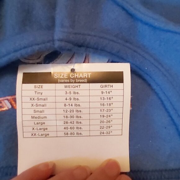 ALL Star Dogs Boise State University Broncos Dog Hoodie Shirt Blue Size Small - Picture 5 of 5